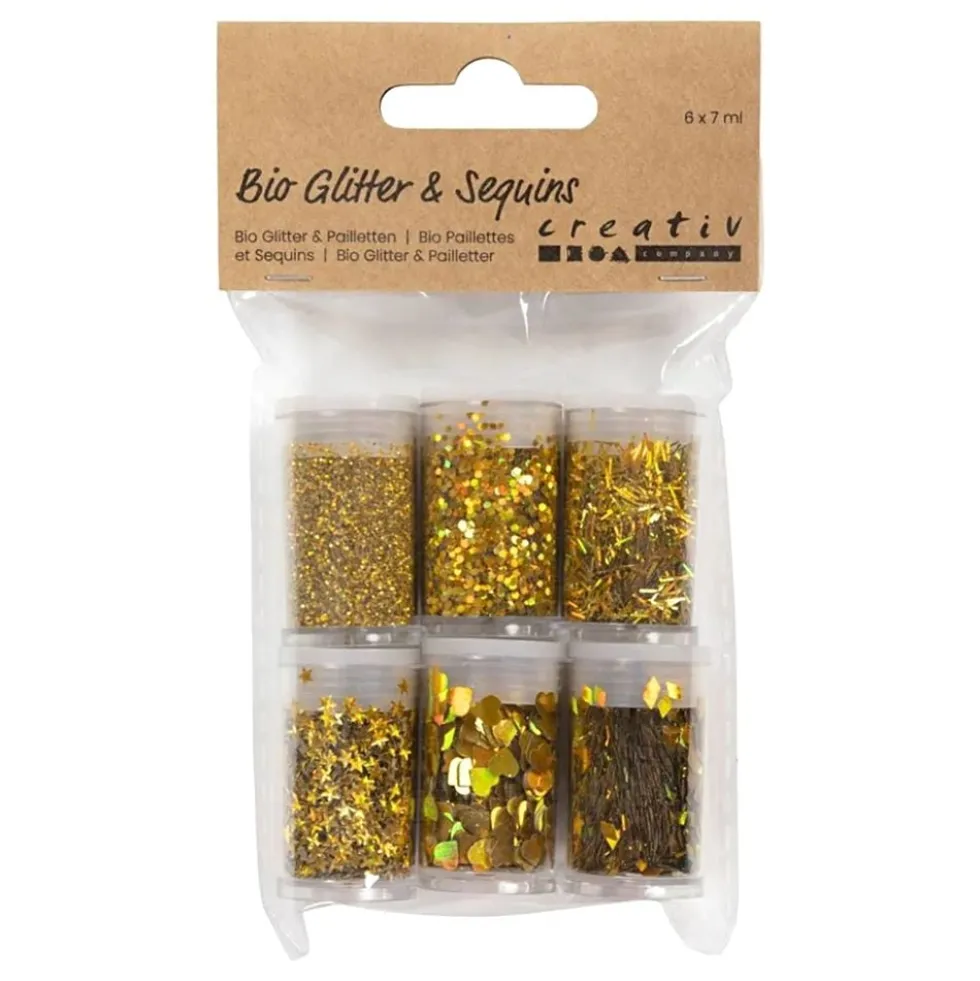 Bio-Glitter Blandede Guld Sæt