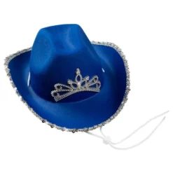 Blå Cowboyhat med Tiara