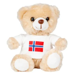 Blød Bamse med Norsk Flag