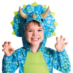 Blå Dinosaur Børnekostume