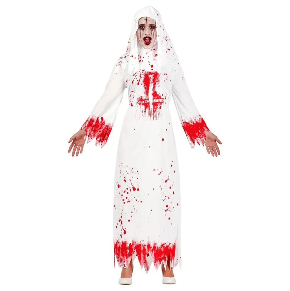 Blodig Nonne Hvid Kostume