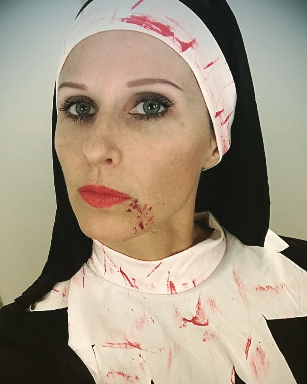 Blodig Nonne Kostume