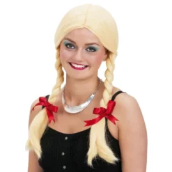 Blond Paryk med Fletninger