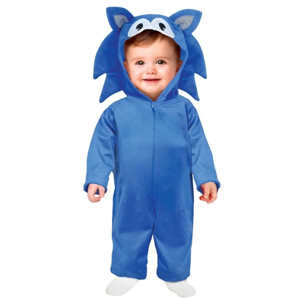 Blå Pindsvin Baby Kostume