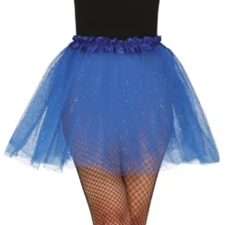 Blå Tylnederdel med Glitter
