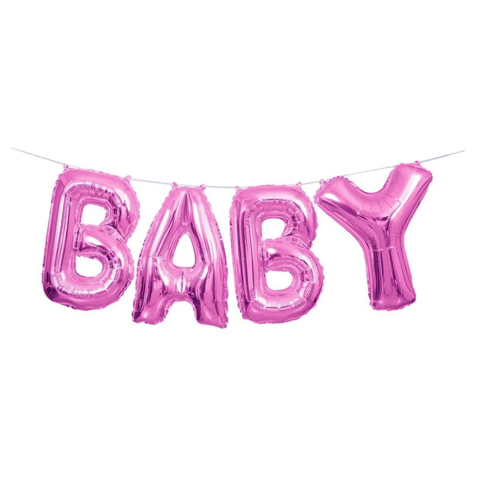 Bogstavballoner Baby Lyserøde