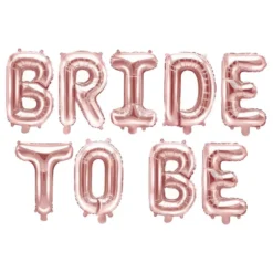Bogstavballoner Bride To Be Rosaguld