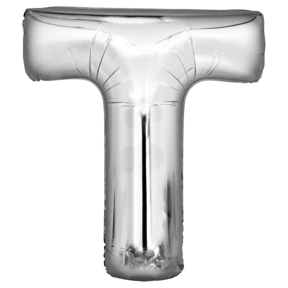 Bogstavballoner Sølv Metallic