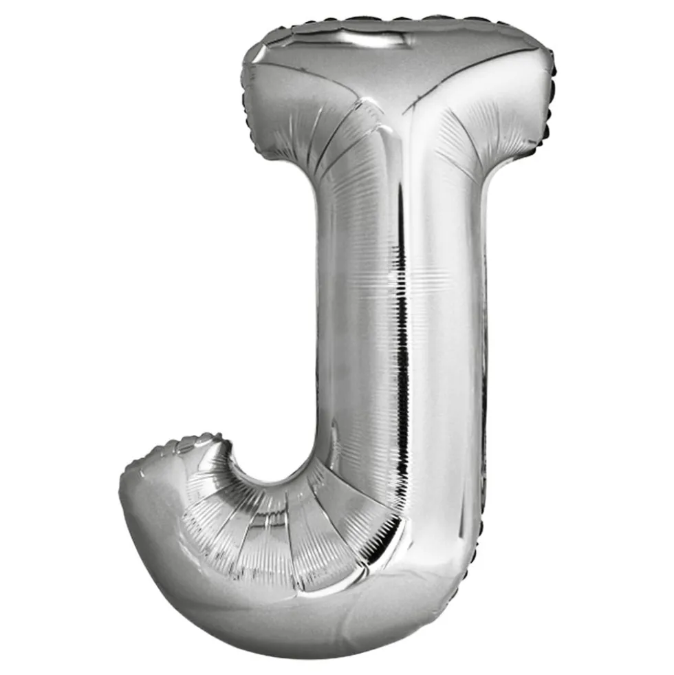 Bogstavballoner Sølv Metallic