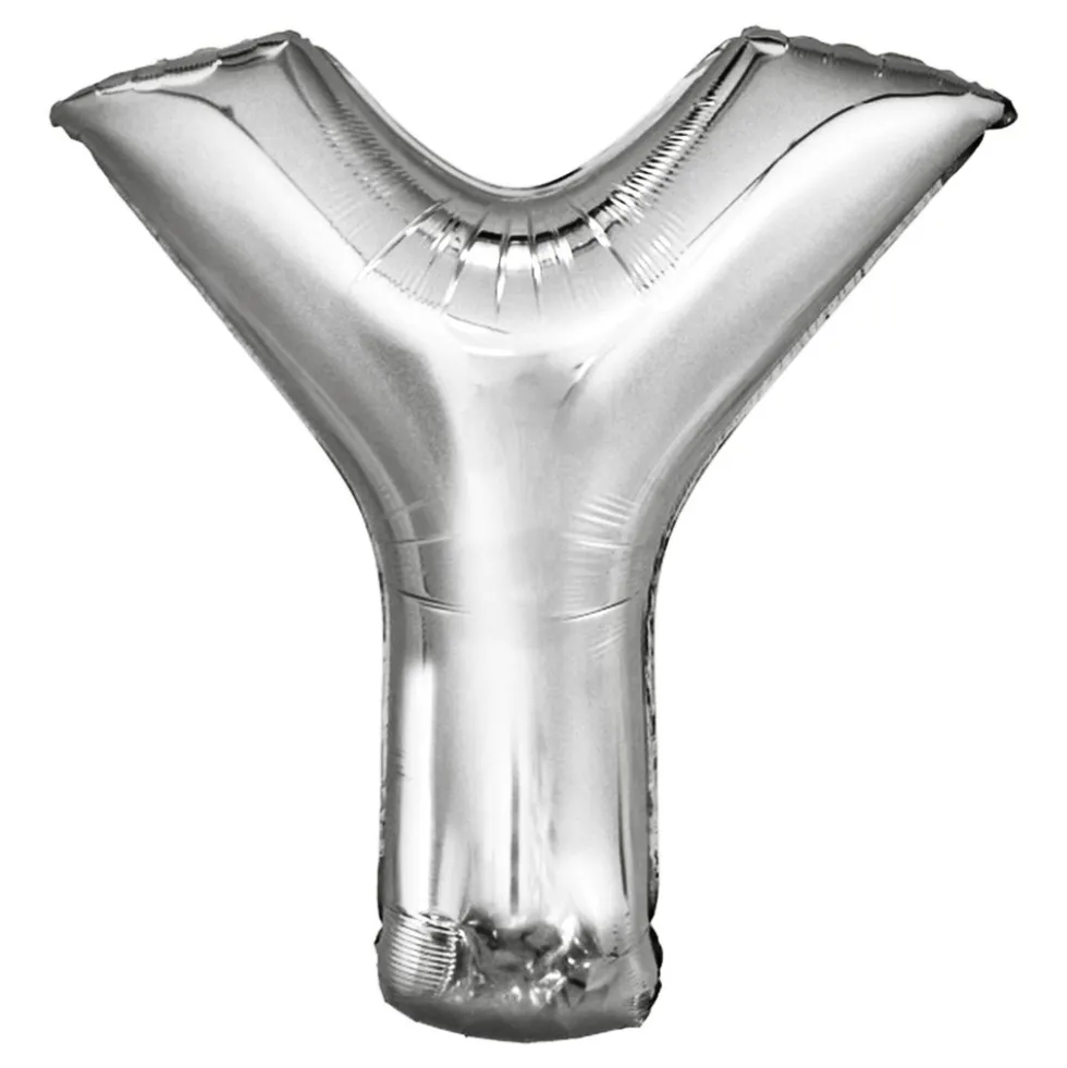 Bogstavballoner Sølv Metallic