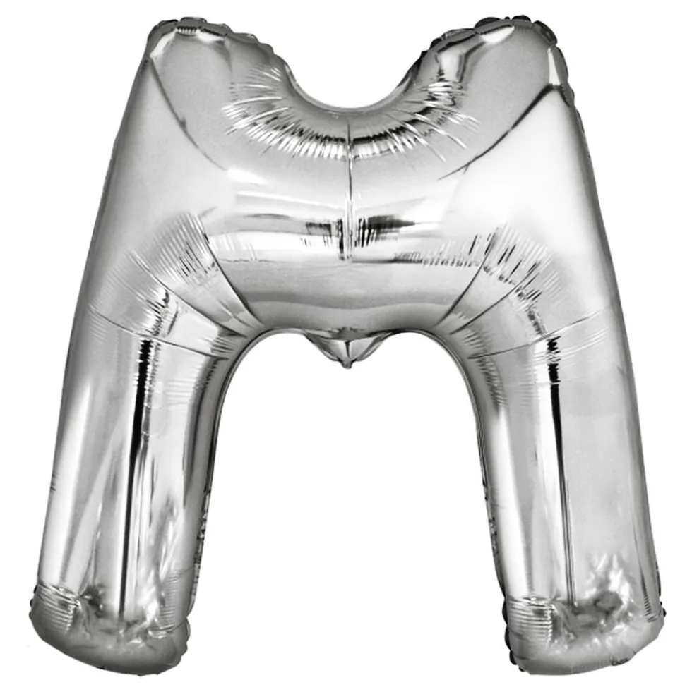 Bogstavballoner Sølv Metallic