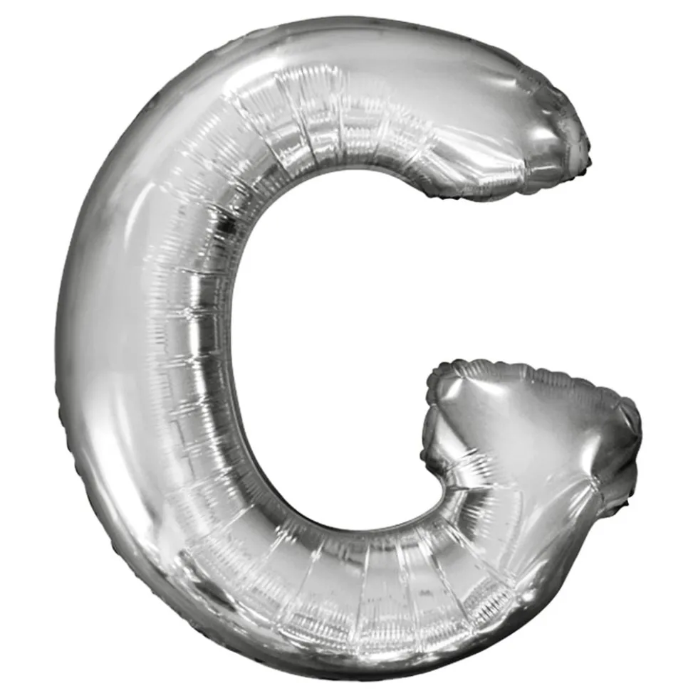 Bogstavballoner Sølv Metallic
