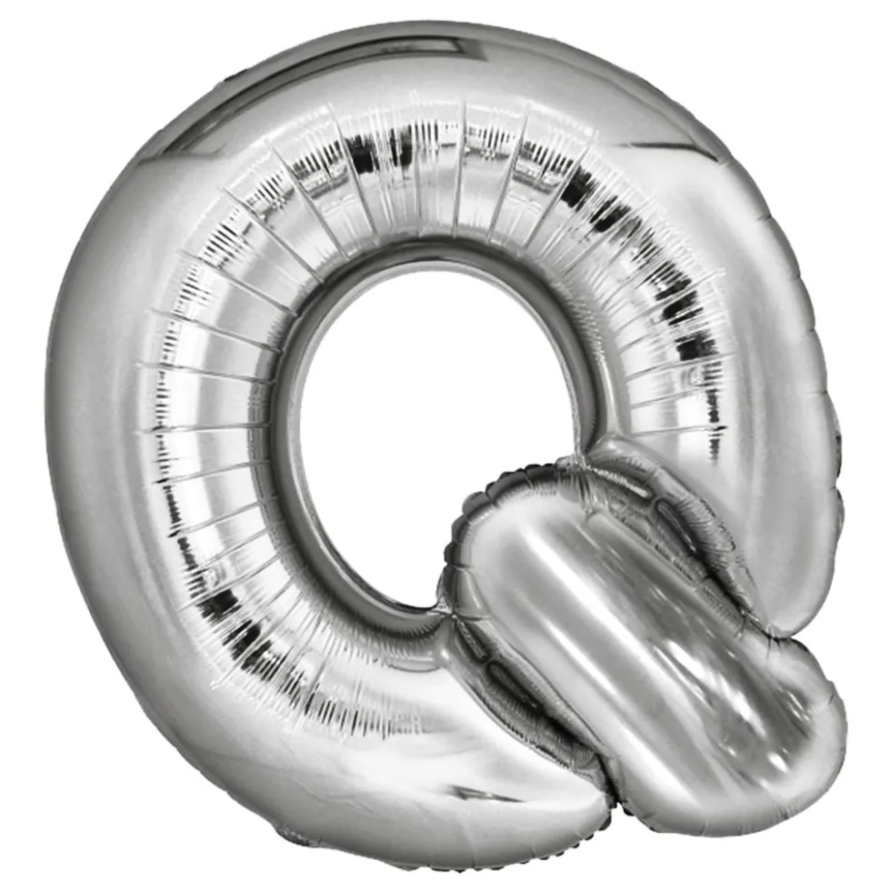 Bogstavballoner Sølv Metallic