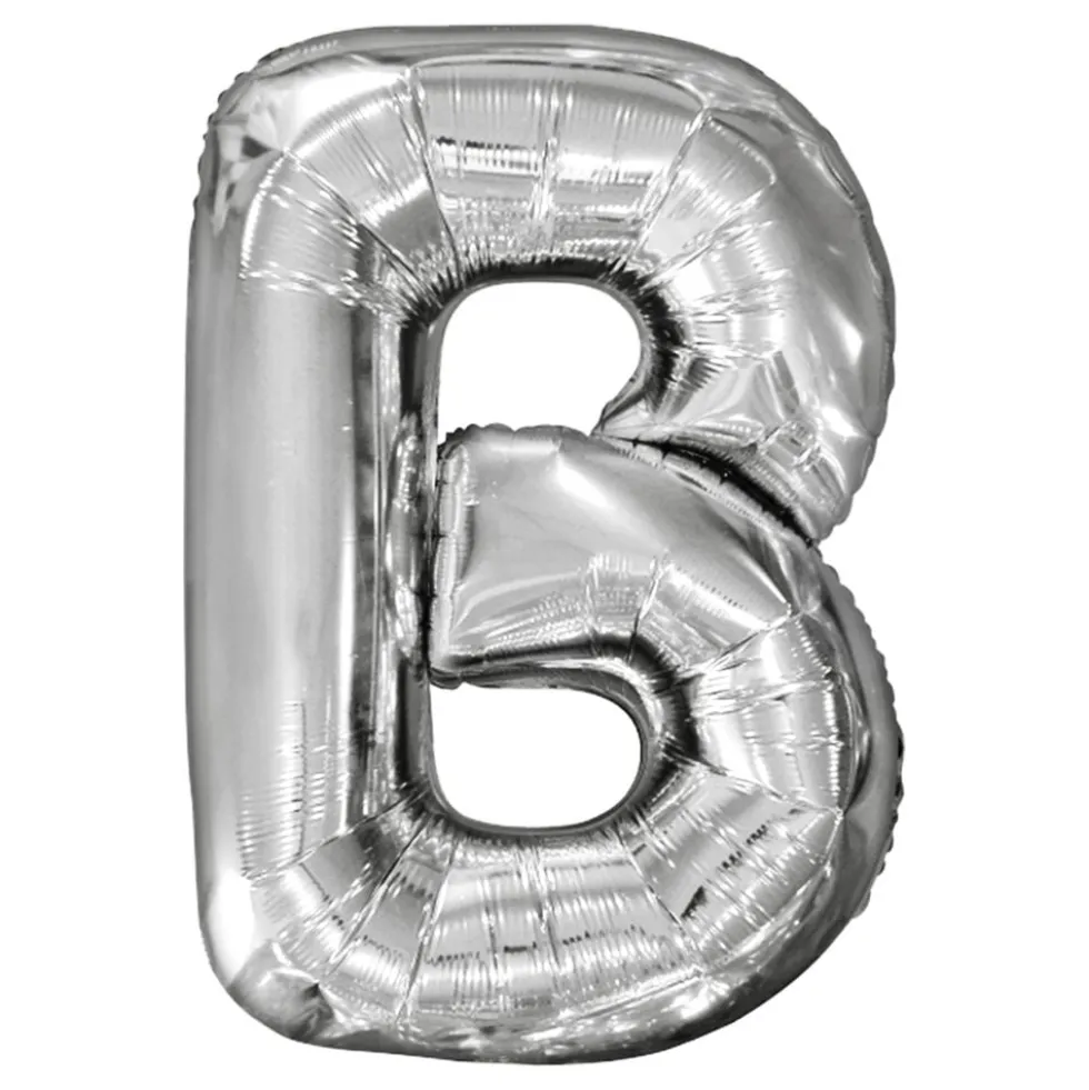 Bogstavballoner Sølv Metallic