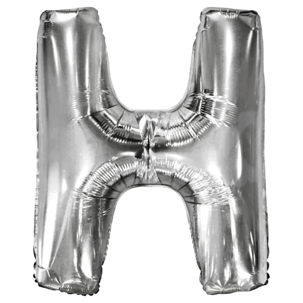Bogstavballoner Sølv Metallic