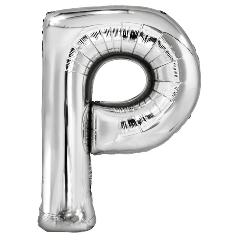 Bogstavballoner Sølv Metallic