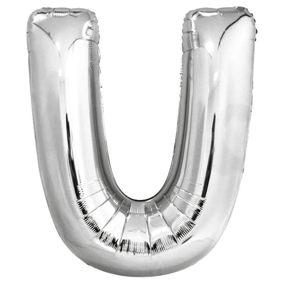 Bogstavballoner Sølv Metallic