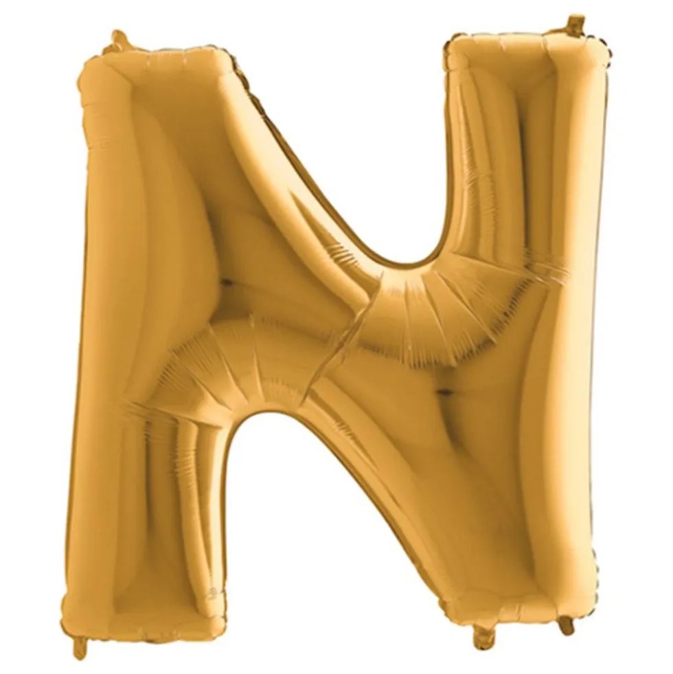 Bogstavballon Guld Metallic