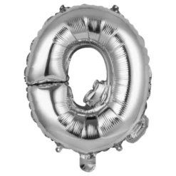 Bogstavballon Mini Sølv Metallic