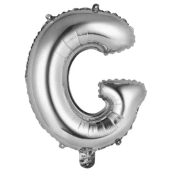 Bogstavballon Mini Sølv Metallic