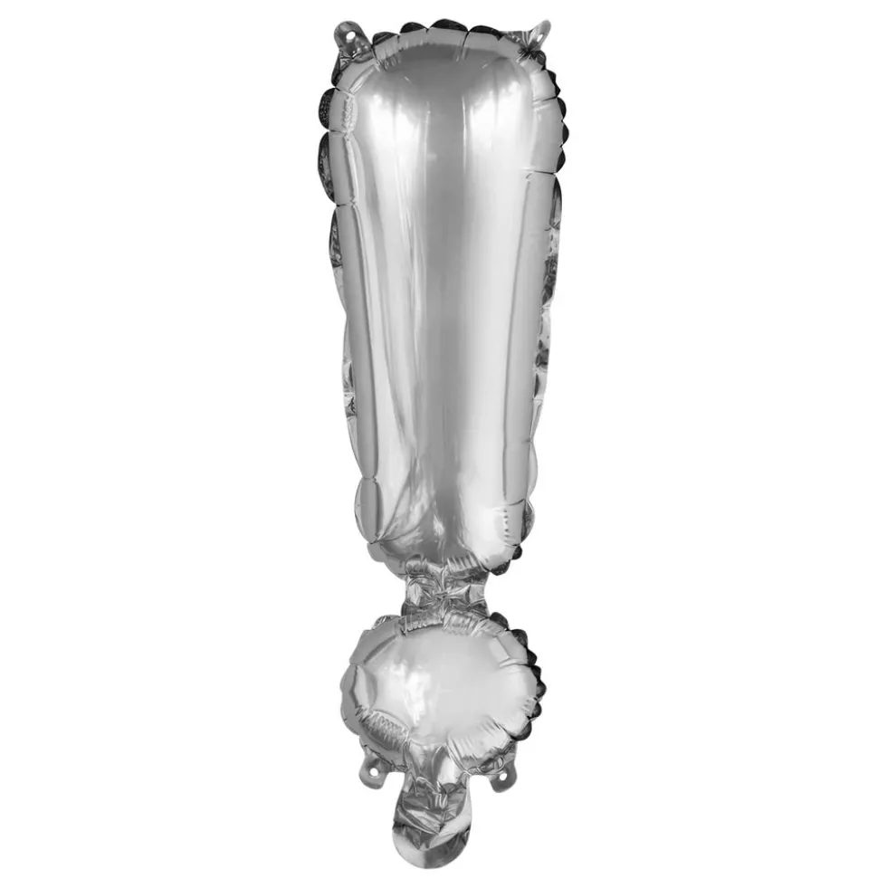 Bogstavballon Mini Sølv Metallic