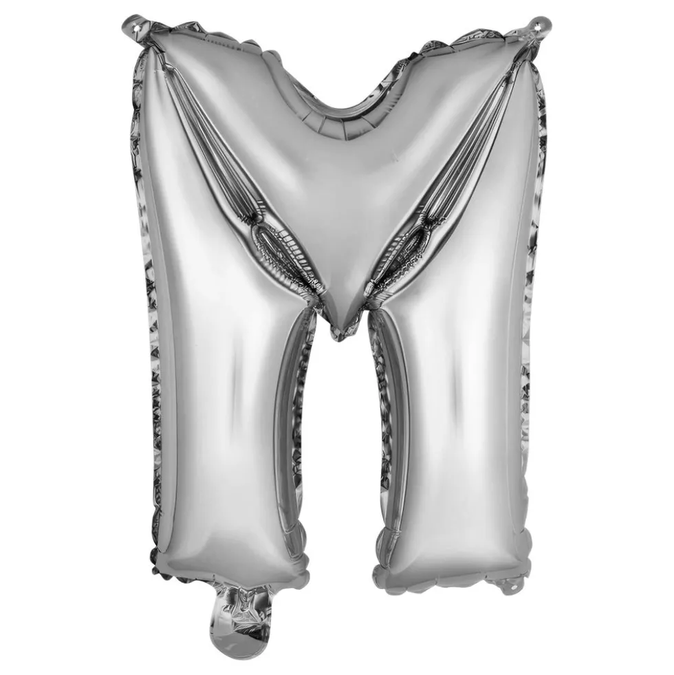 Bogstavballon Mini Sølv Metallic