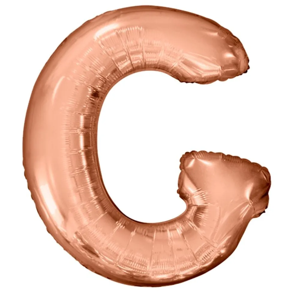 Bogstavballon Roséguld Metallic