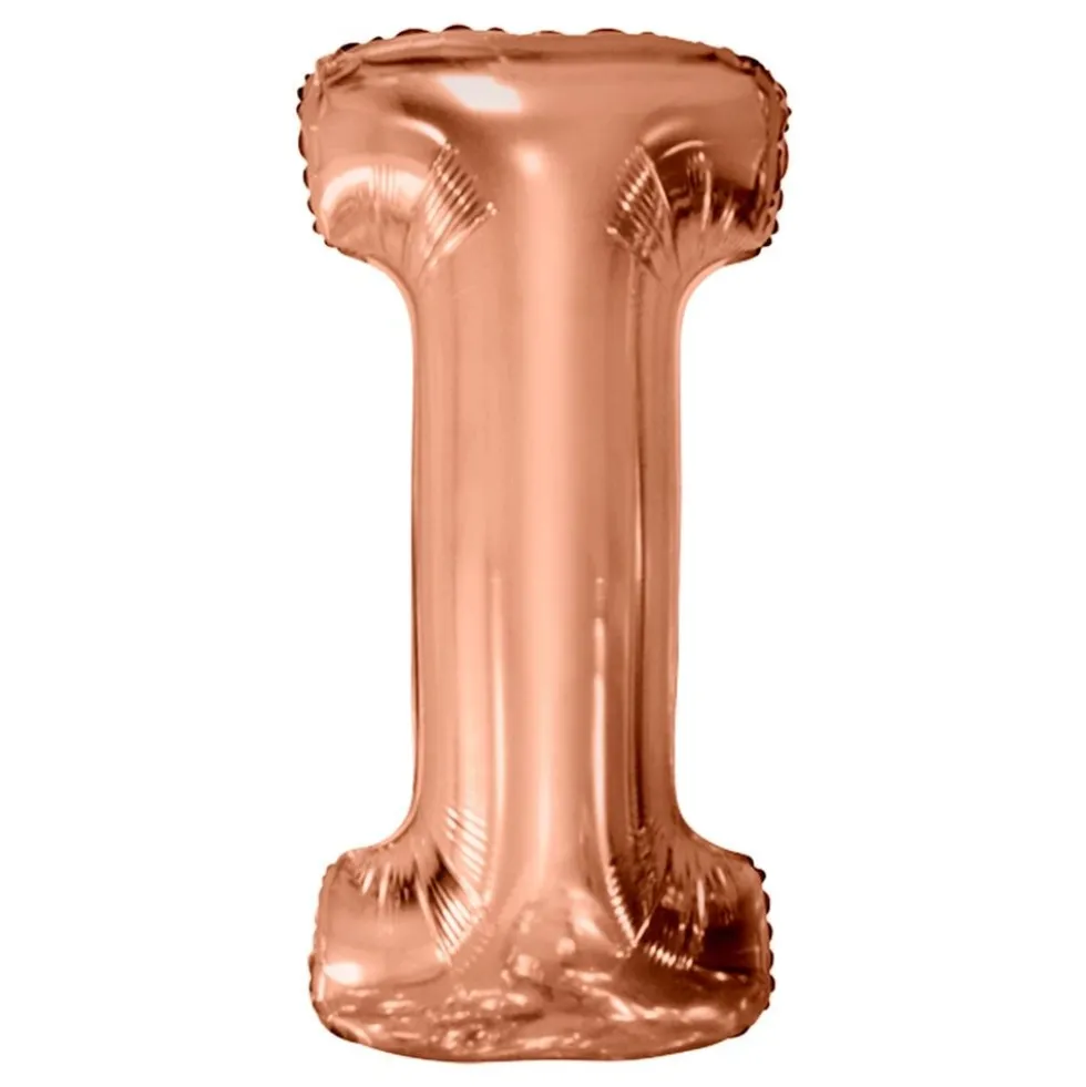 Bogstavballon Roséguld Metallic