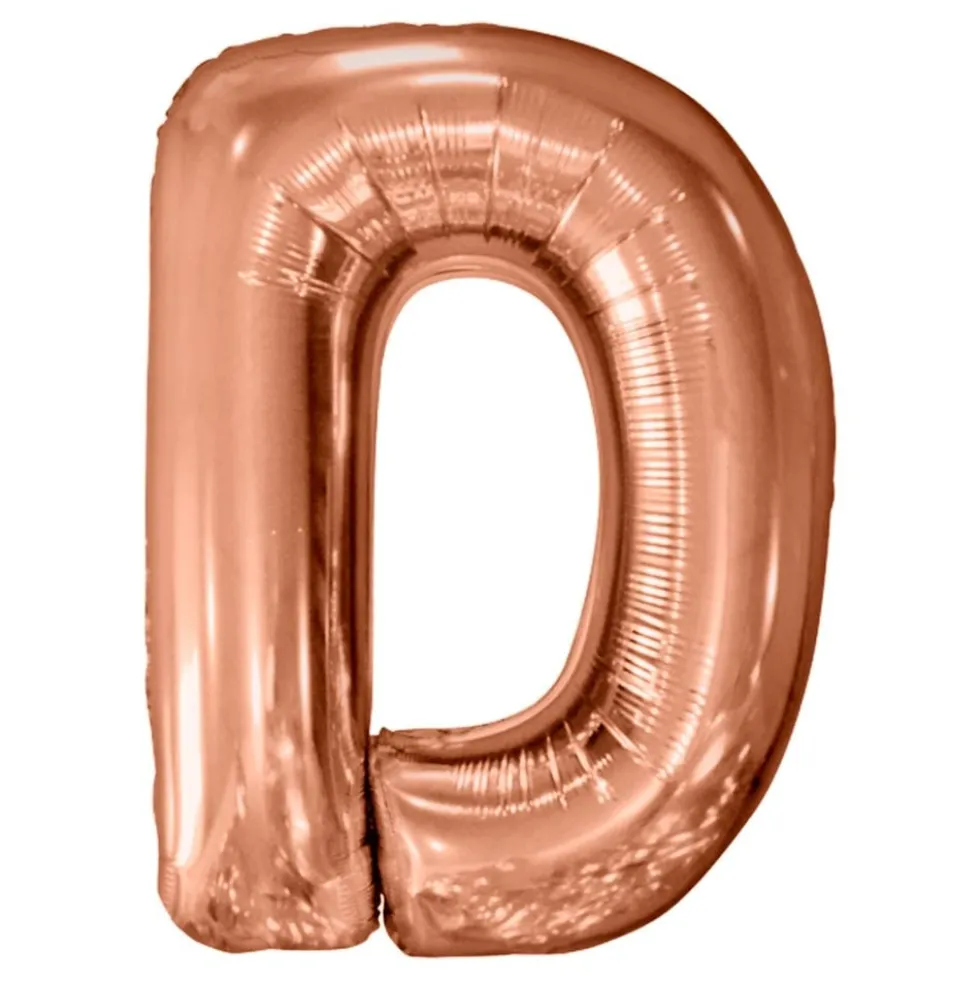 Bogstavballon Roséguld Metallic