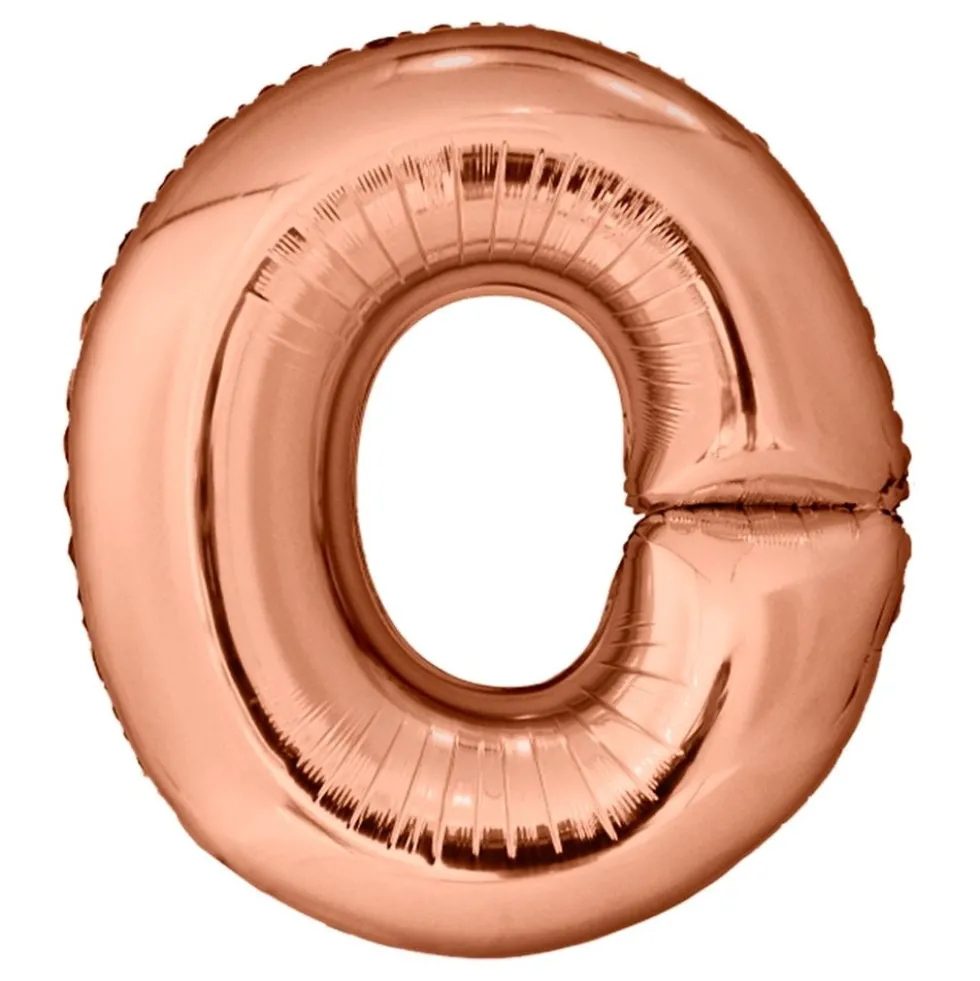 Bogstavballon Roséguld Metallic