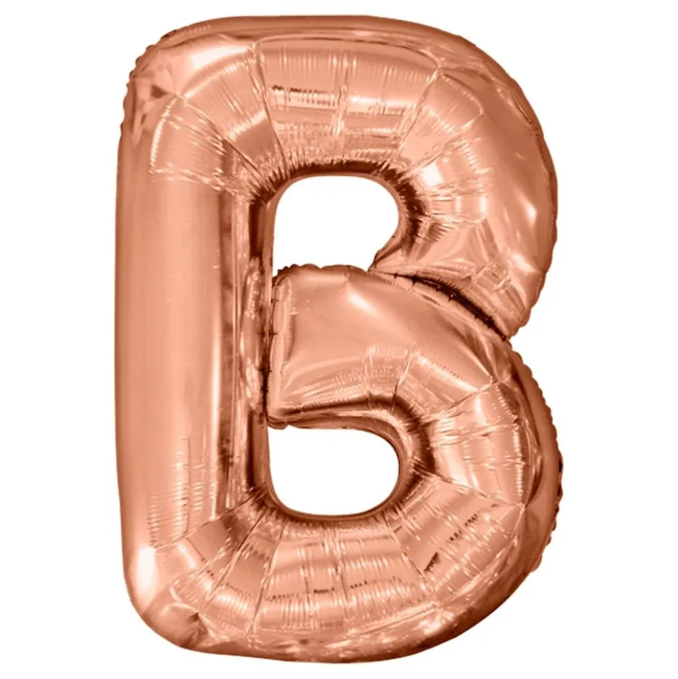 Bogstavballon Roséguld Metallic
