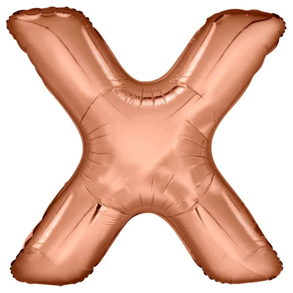 Bogstavballon Roséguld Metallic