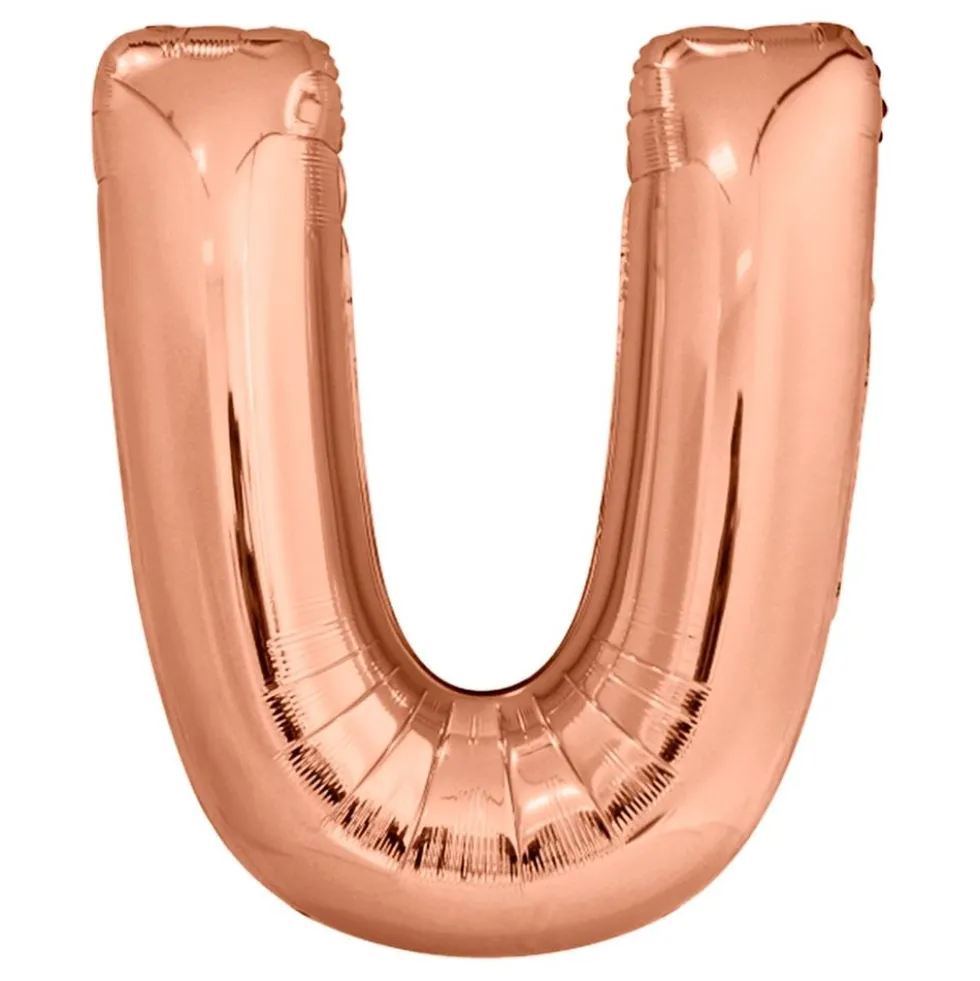 Bogstavballon Roséguld Metallic