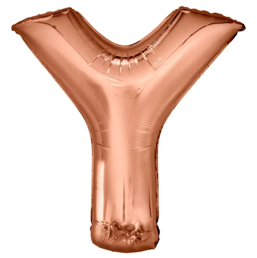 Bogstavballon Roséguld Metallic