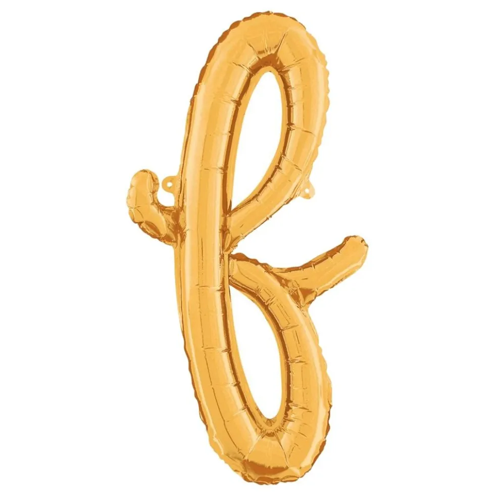 Bogstavballon Script Guld