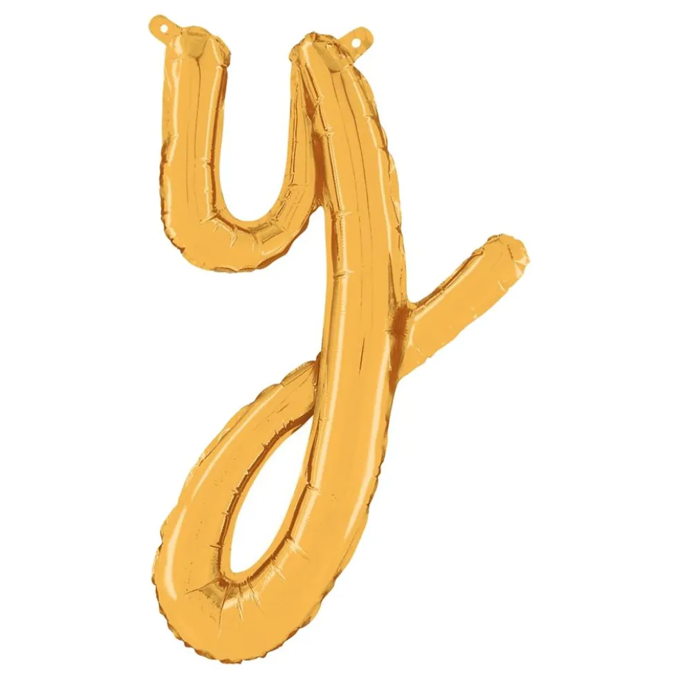 Bogstavballon Script Guld