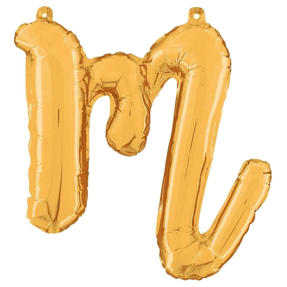 Bogstavballon Script Guld