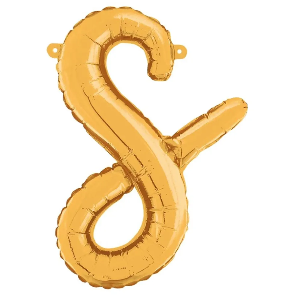 Bogstavballon Script Guld