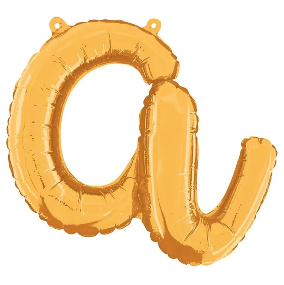 Bogstavballon Script Guld