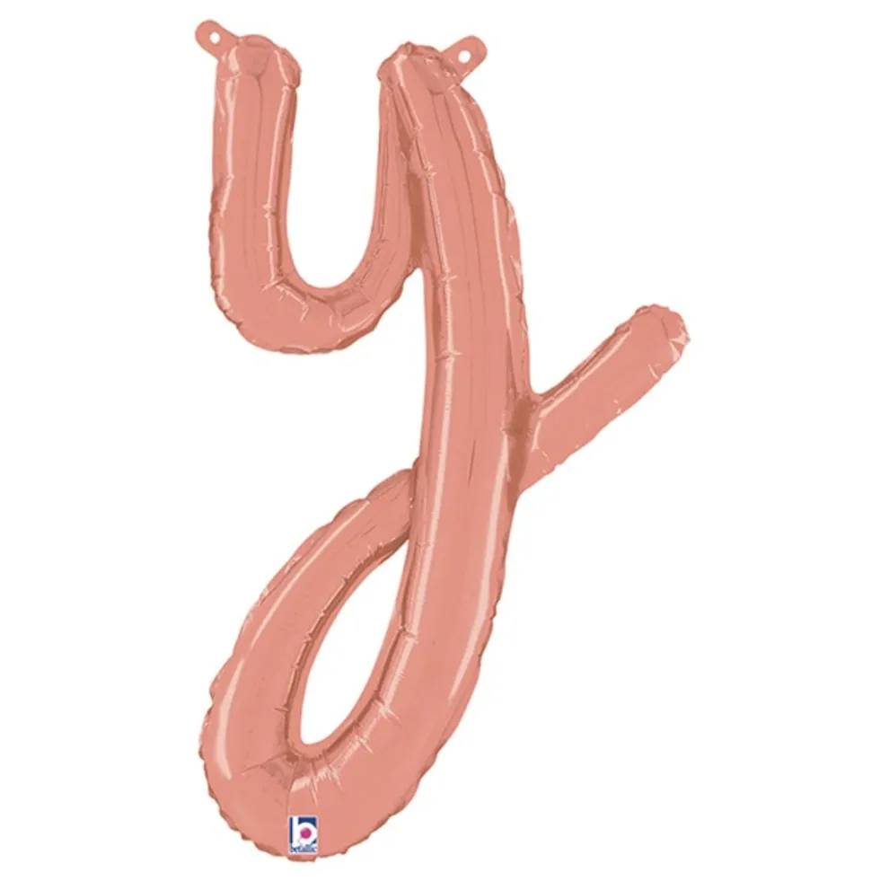 Bogstavballon Script Roséguld