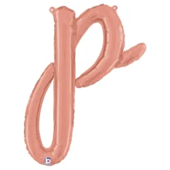 Bogstavballon Script Roséguld