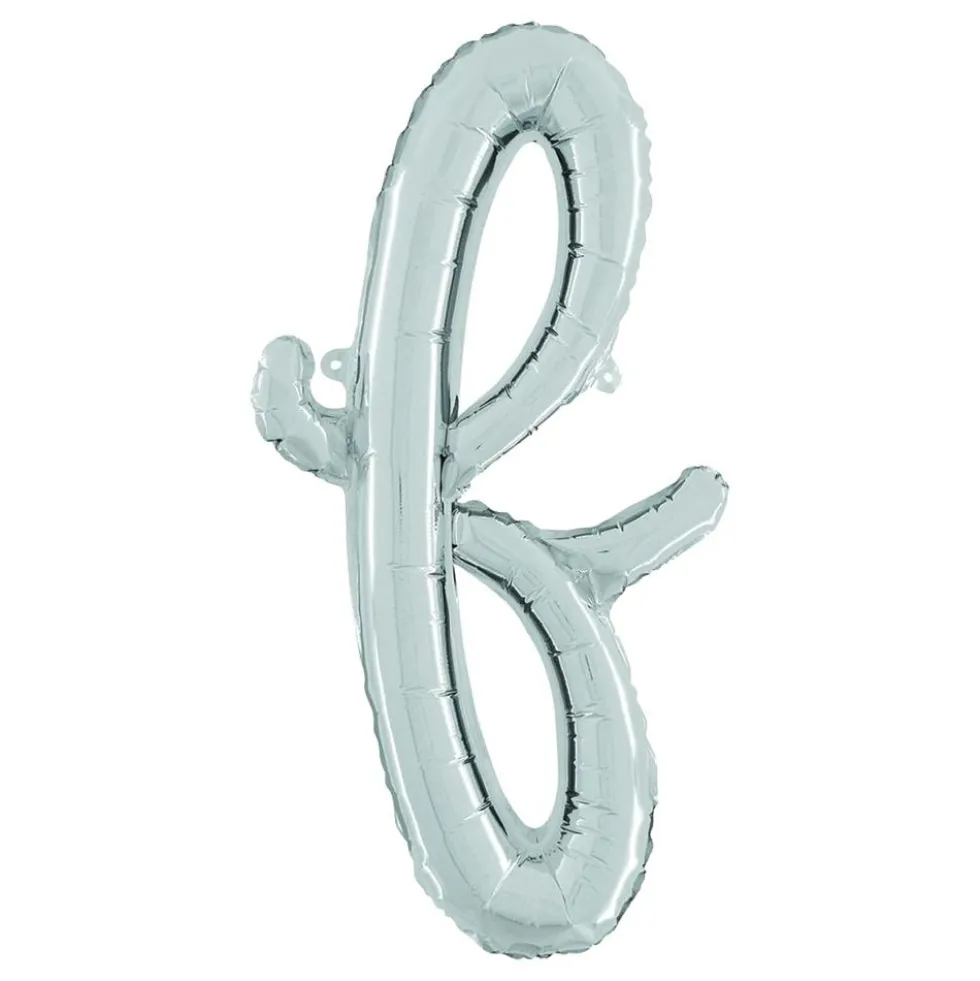 Bogstavballon Script Sølv