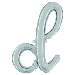 Bogstavballon Script Sølv