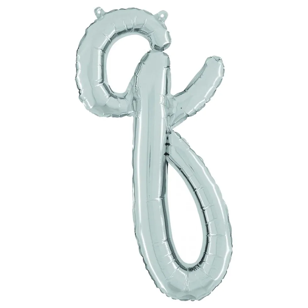 Bogstavballon Script Sølv