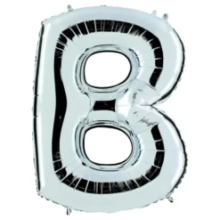 Bogstavballon Sølv Metallic