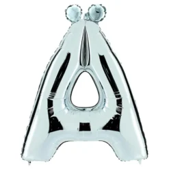 Bogstavballon Sølv Metallic