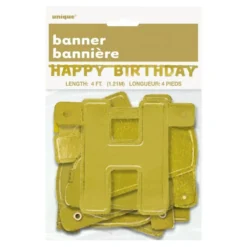 Bogstavguirlande Happy Birthday Guld