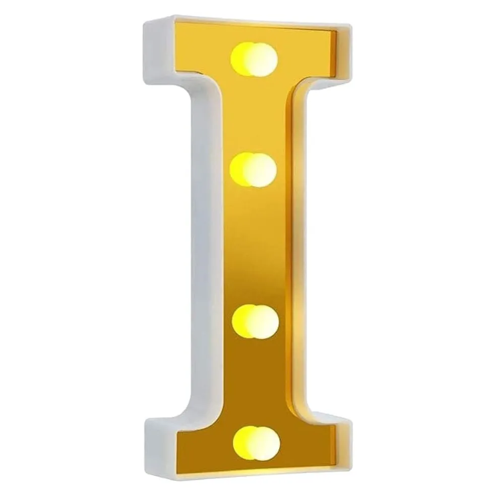 Bogstav Guld med LED-Belysning