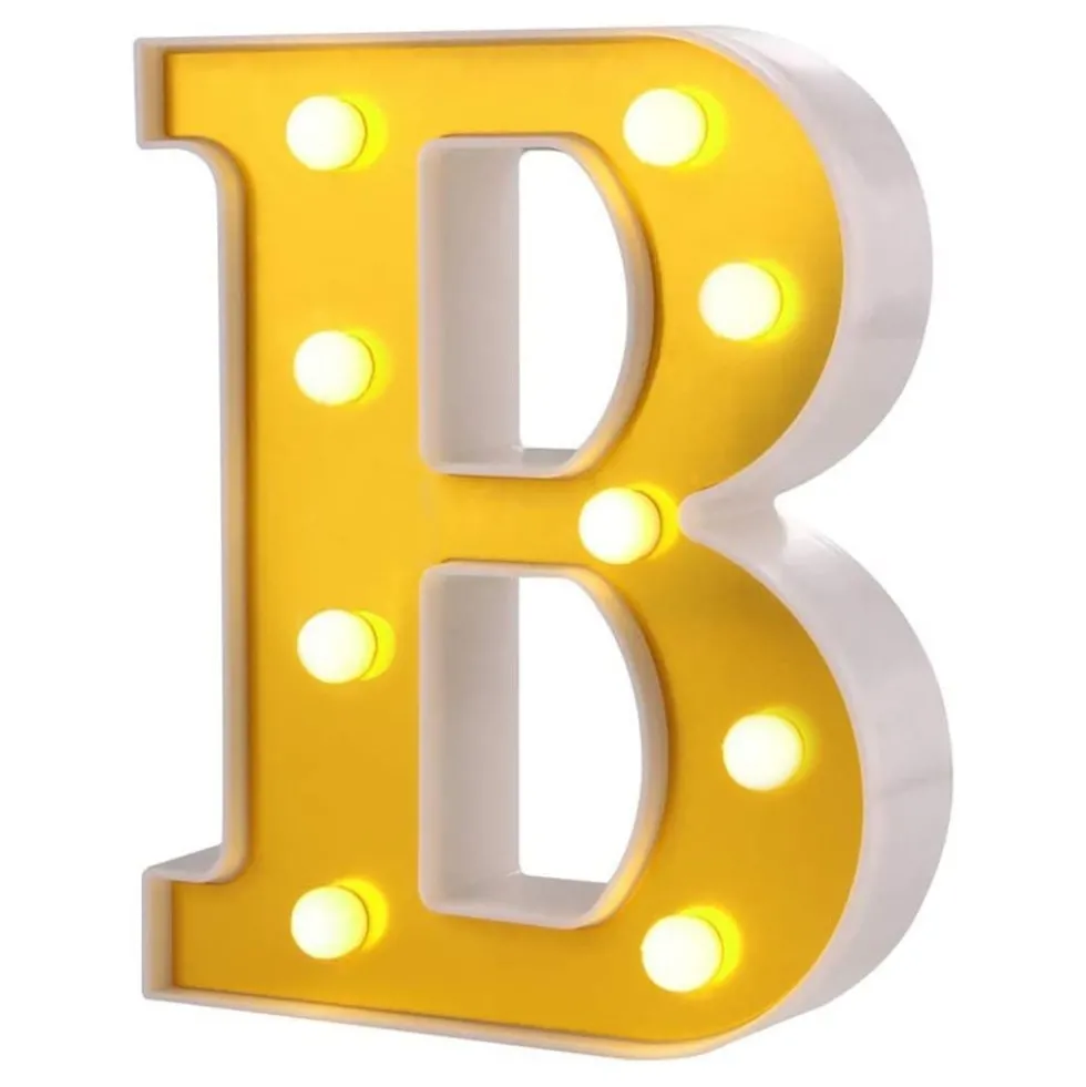 Bogstav Guld med LED-Belysning