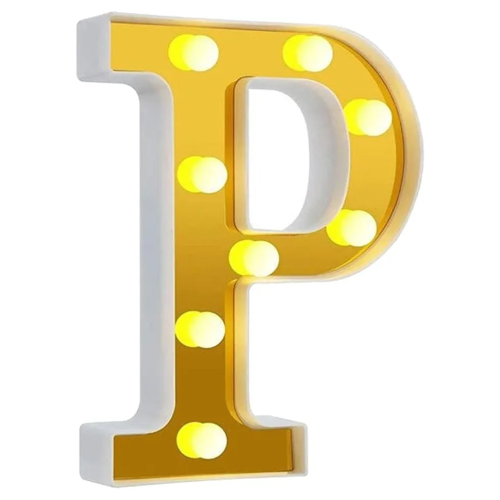 Bogstav Guld med LED-Belysning